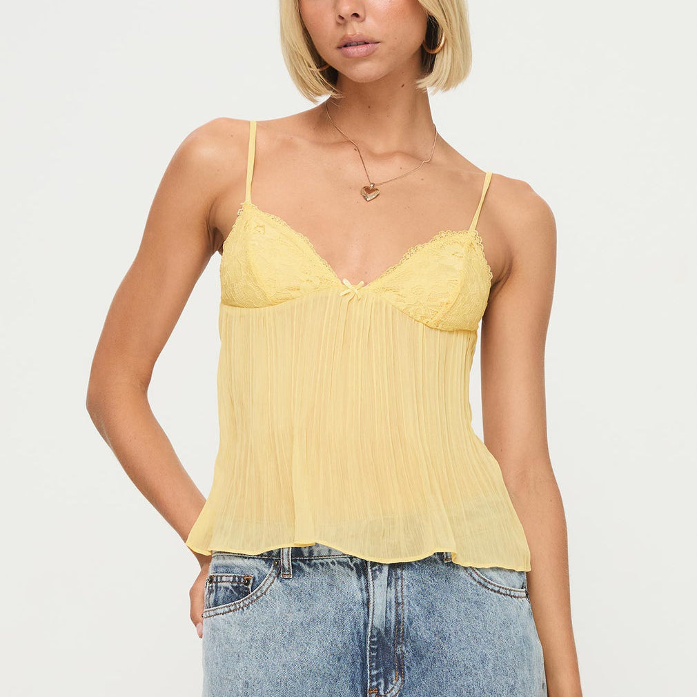 The Vintage Vixen Lace Pleated Top