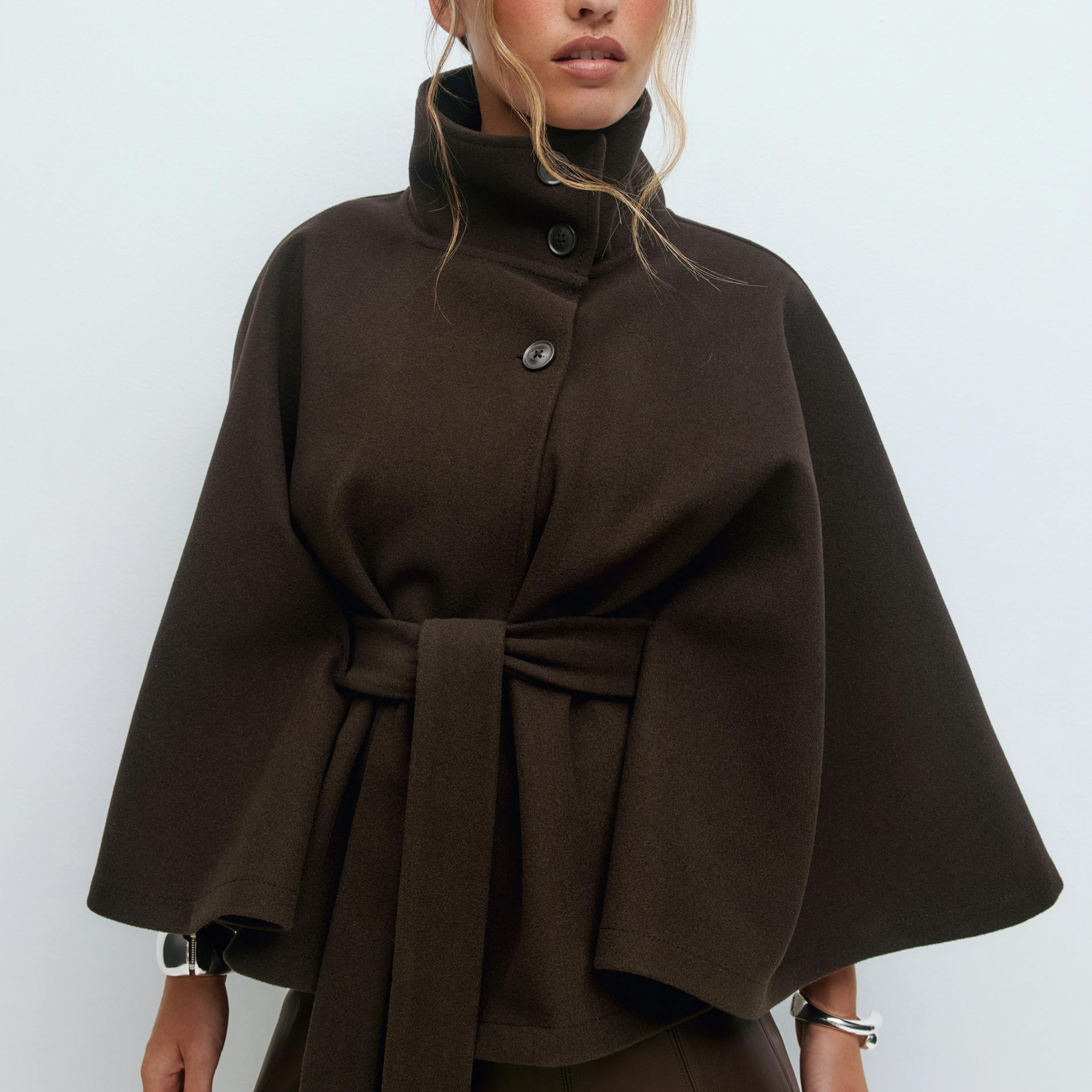 The Signature Belted Cape Jacket
