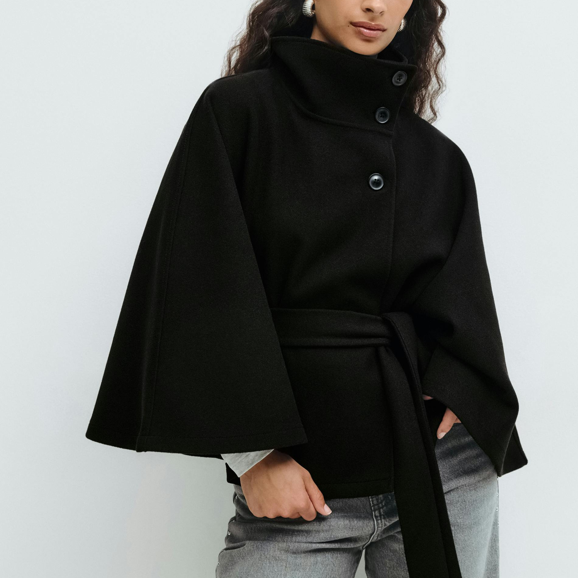 The Signature Belted Cape Jacket
