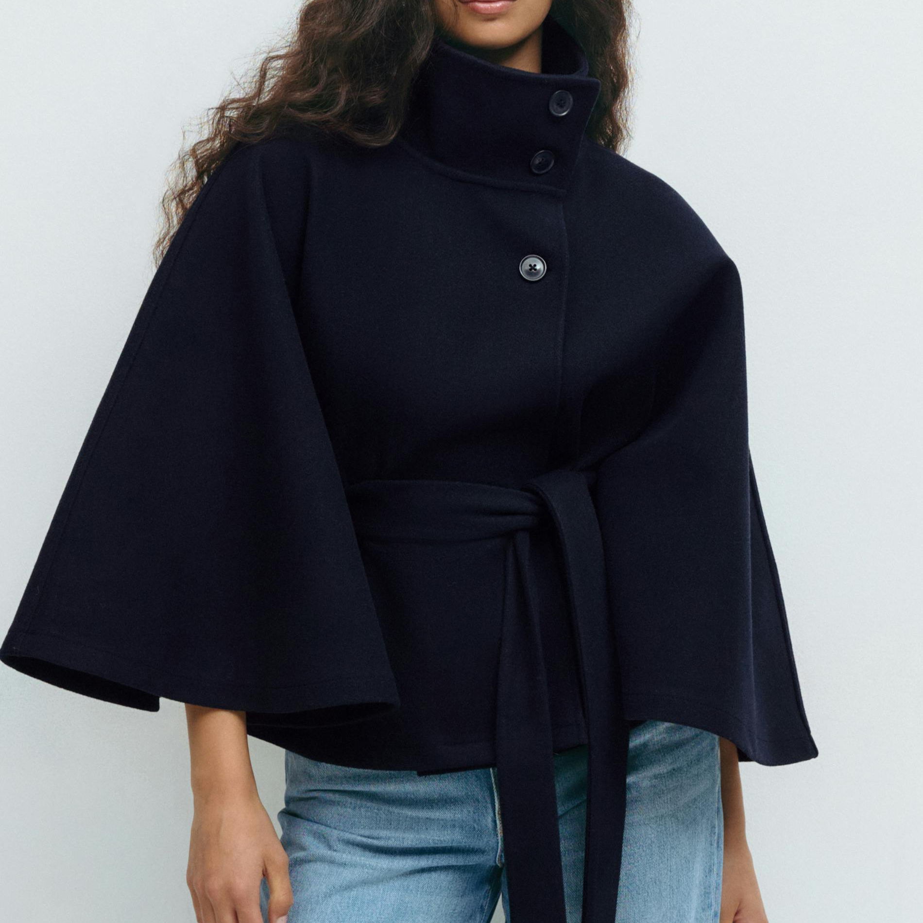 The Signature Belted Cape Jacket