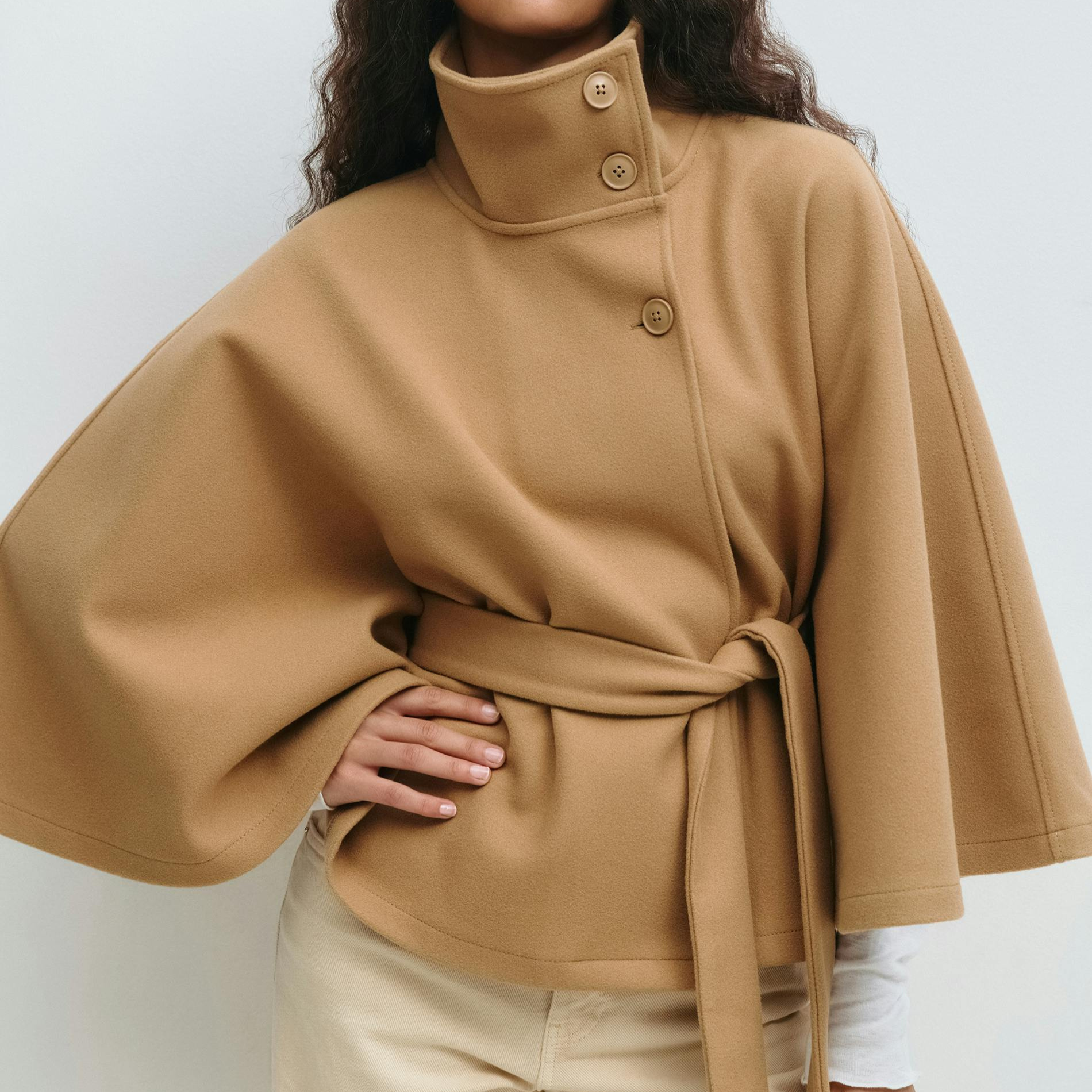 The Signature Belted Cape Jacket